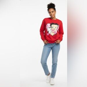 Betty Boop Graphic Teen Sweatshirt